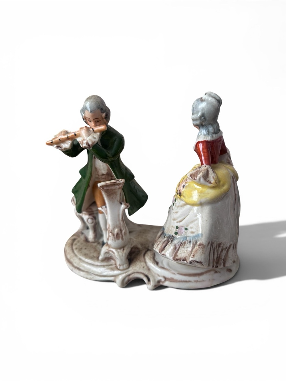 Antique porcelain german Grafenthal couple Piano Violin musicians Figurines
